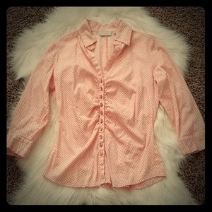 3/4 Sleeve Button Down Blouse